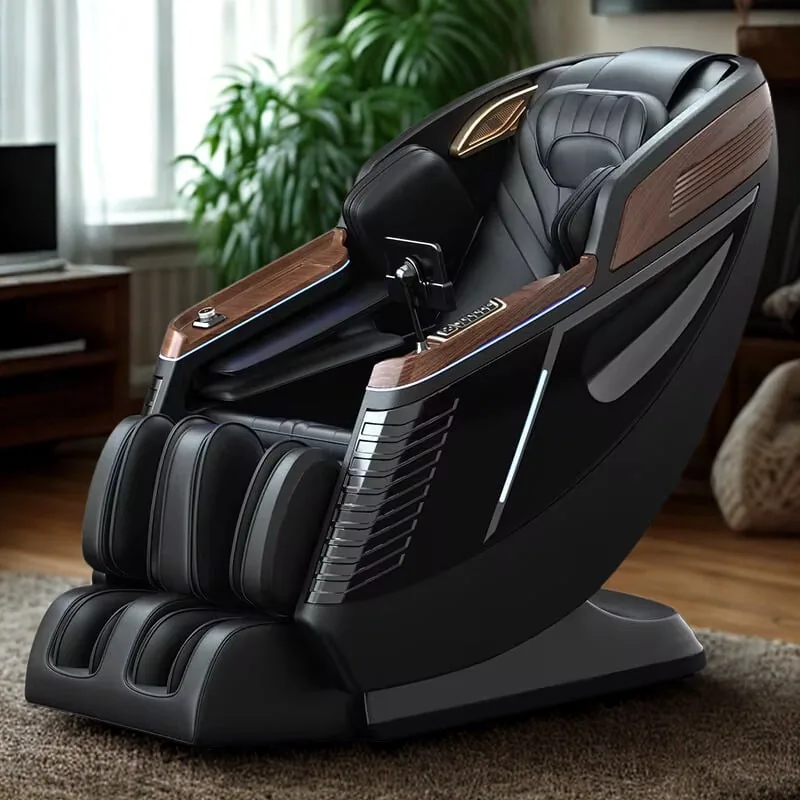 iRELAX Flow Massagesessel in Black – Ansicht von vorne