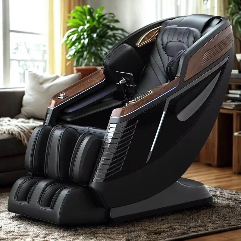 iRELAX Flow Massagesessel in Black – Seitenansicht